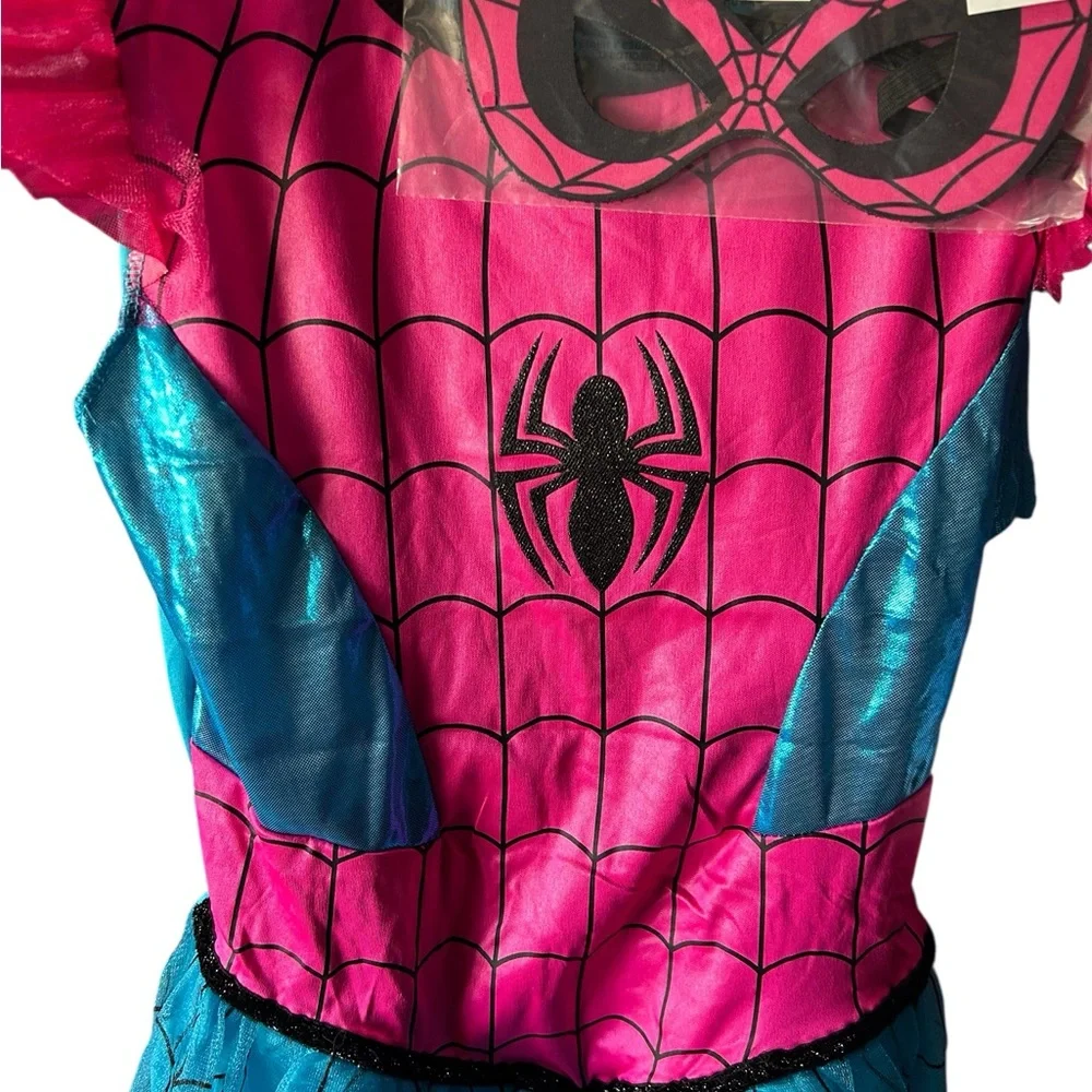 Kids Spider Costume - Pink and Blue Large 12-14